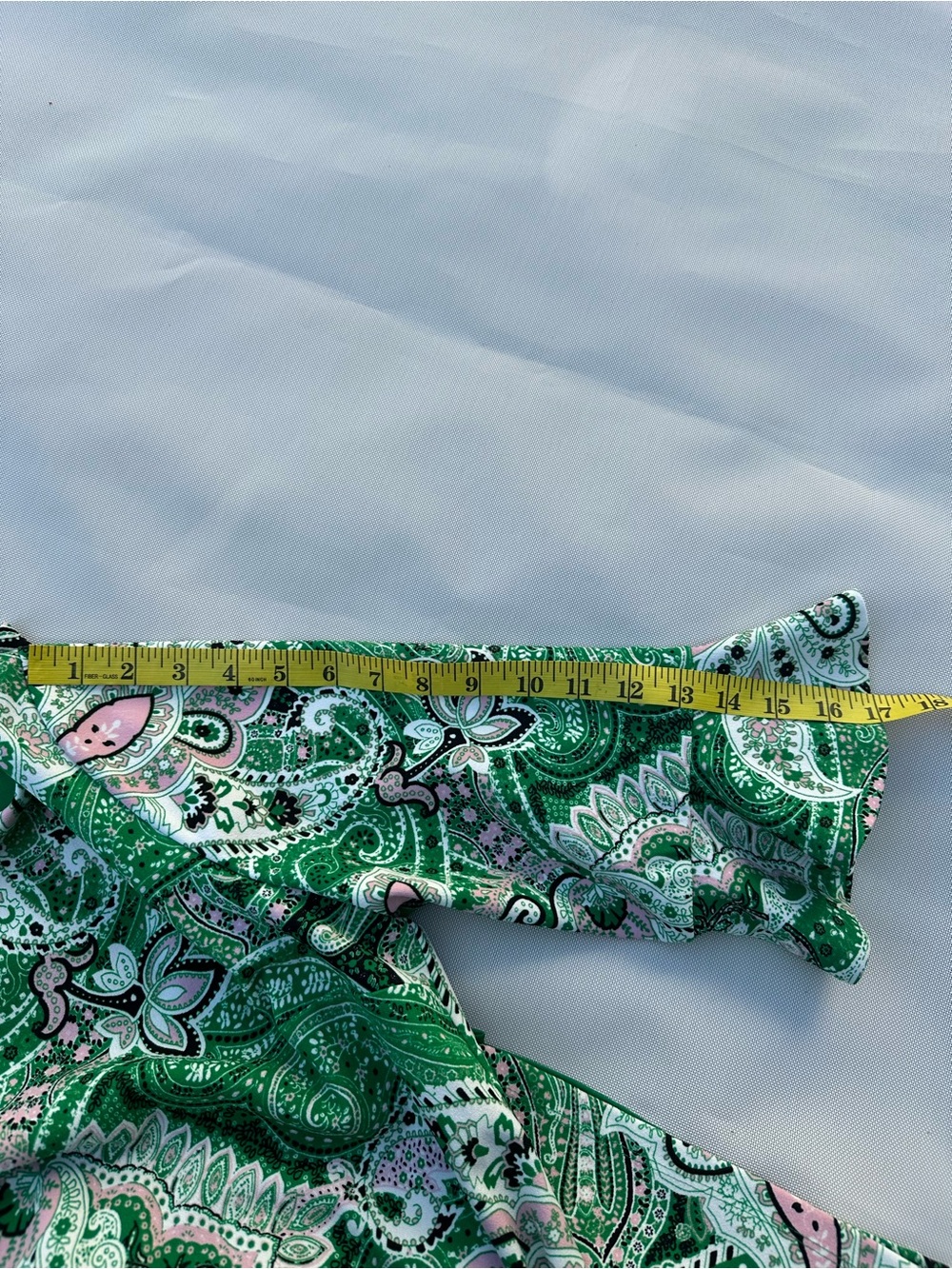Kasper printed Ruffle -sleeve sheath green paisley print Dress women’s size 10 - Picture 10 of 13